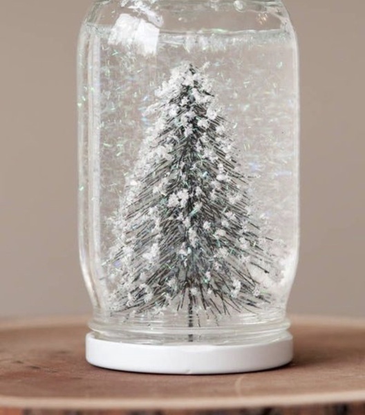 Homemade snow globe