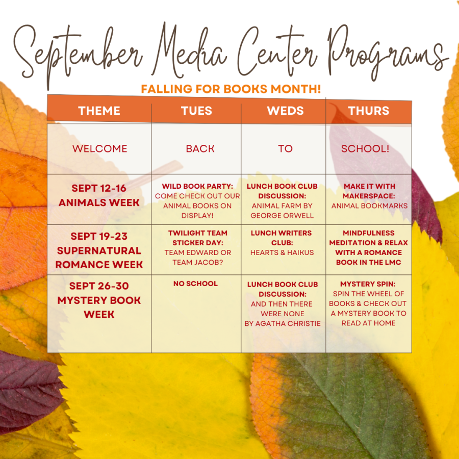 Programs at the Media Center: September