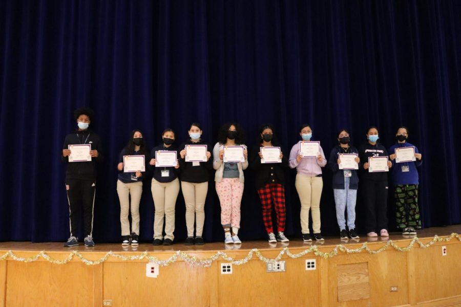 High School Honor Roll ceremony, Dec. 2022