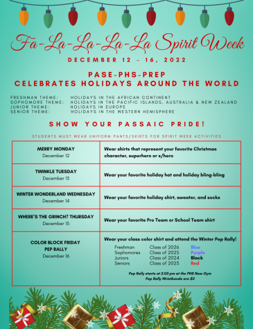 Spirit Week Dec. 12-16, 2022