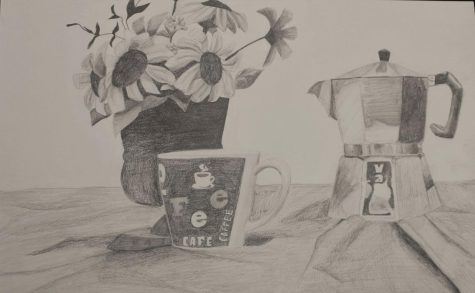 Still Life Graphite Pencils Sunflowers in the Morning: Ashley Duran