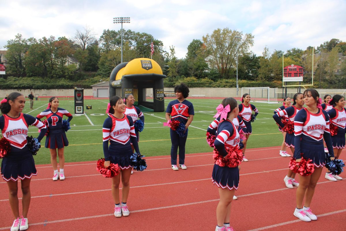 Cheerleaders perform at the Pep Rally!