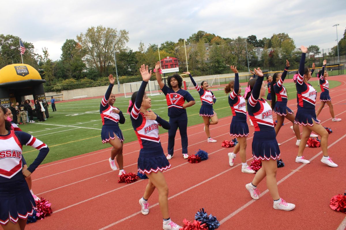 Passaic Cheerleaders performing at the Pep Rally!