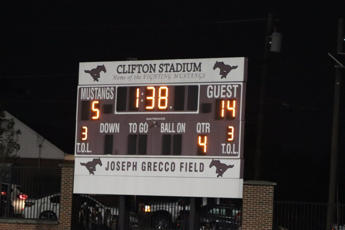 Final Score against Clifton Mustangs