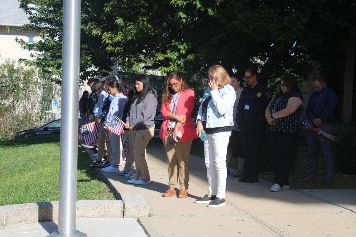 Moment of silence at the 9-11 ceremony, 2024.