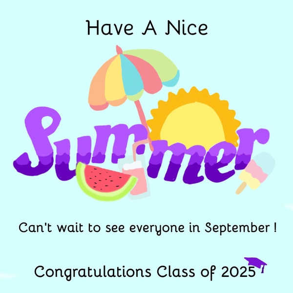 Summer break graphic