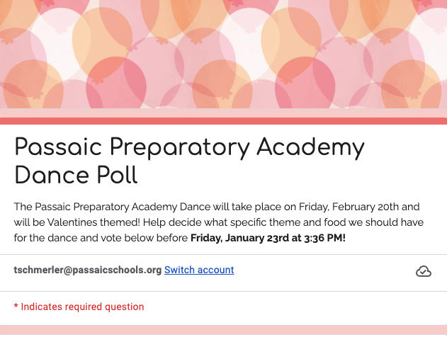 Valentine's Day Dance, 2026: Pick your theme, food, song!