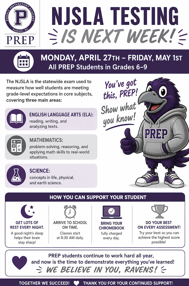 NJSLA testing set for April 27-May 1