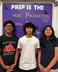 Student Council elected officials for the 2026-27 school year, l to r: Secretary/Treasurer Jeremy Brito-Then; President Jayson Ferrufino Reyes; Vice President Amy Martinez.